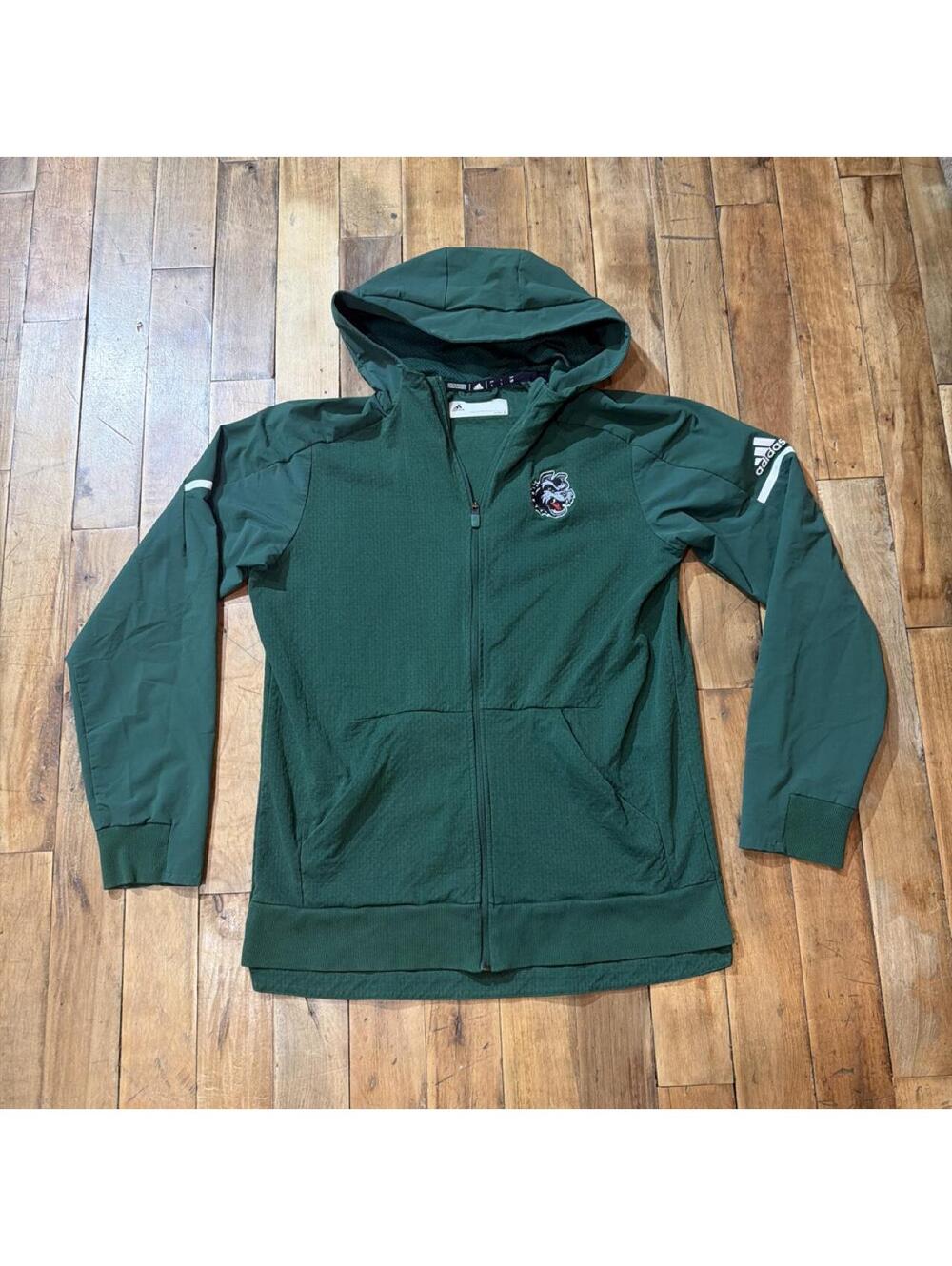 Adidas Green & White Full Zip